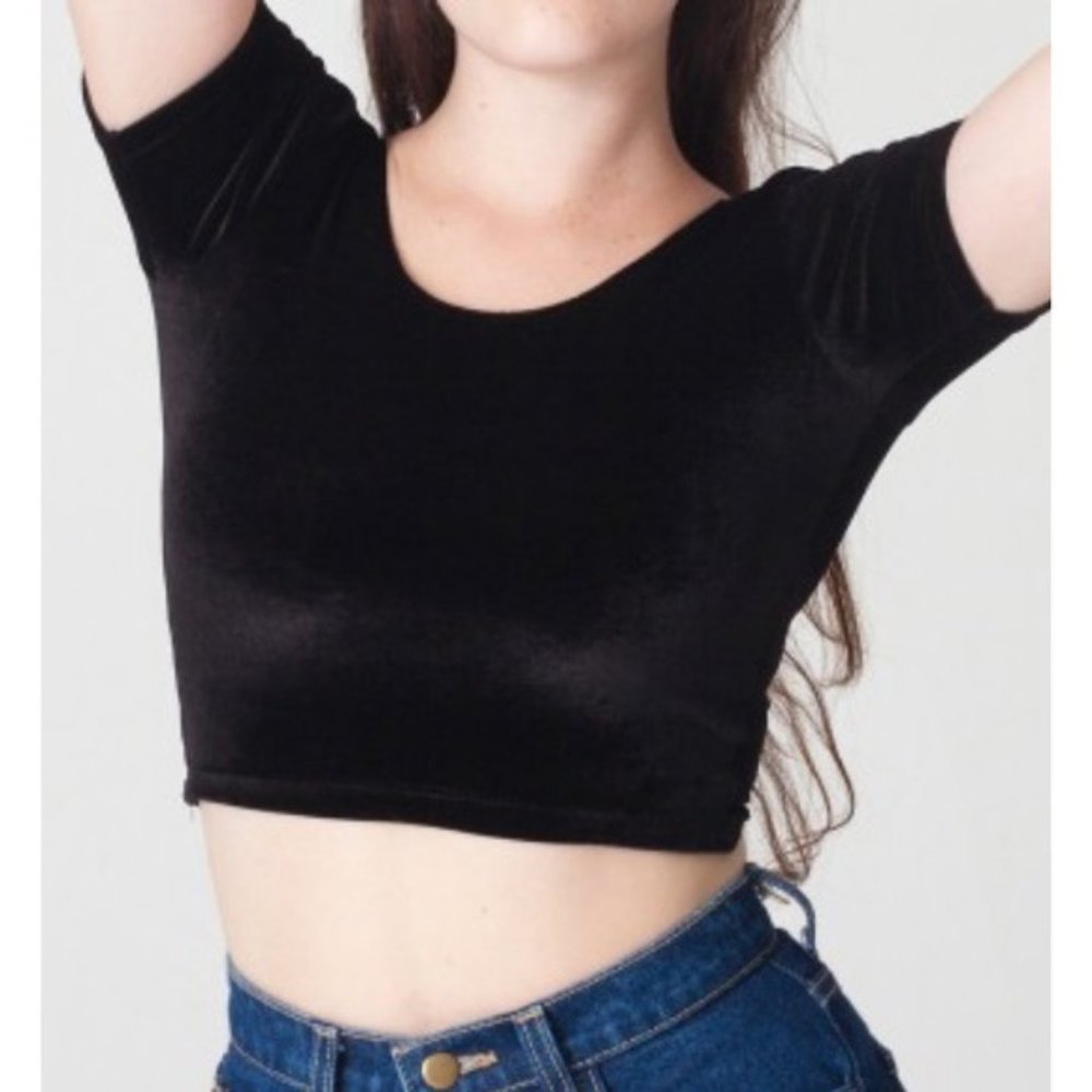 American Apparel velvet crop top size M (fits like small)